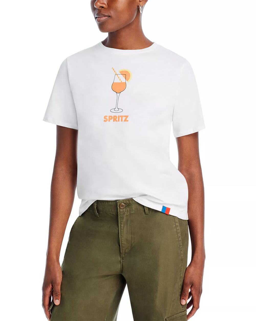 Kule Women White Organic Cotton Spritz Casual Modern Crewneck Tee Size XS